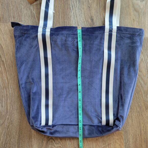 Victoria's Secret PINK Ribbed Soft Velour Blue Tote Bag - Picture 9 of 9